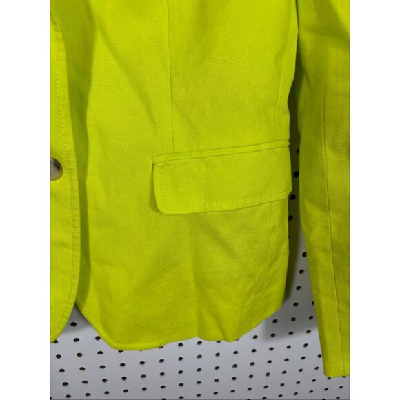 J.Crew Schoolboy florescent 100% Linen blazer jacket size 2 - Picture 5 of 8